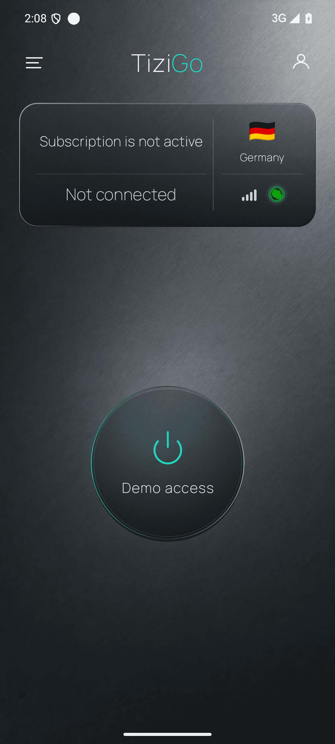 Home screen