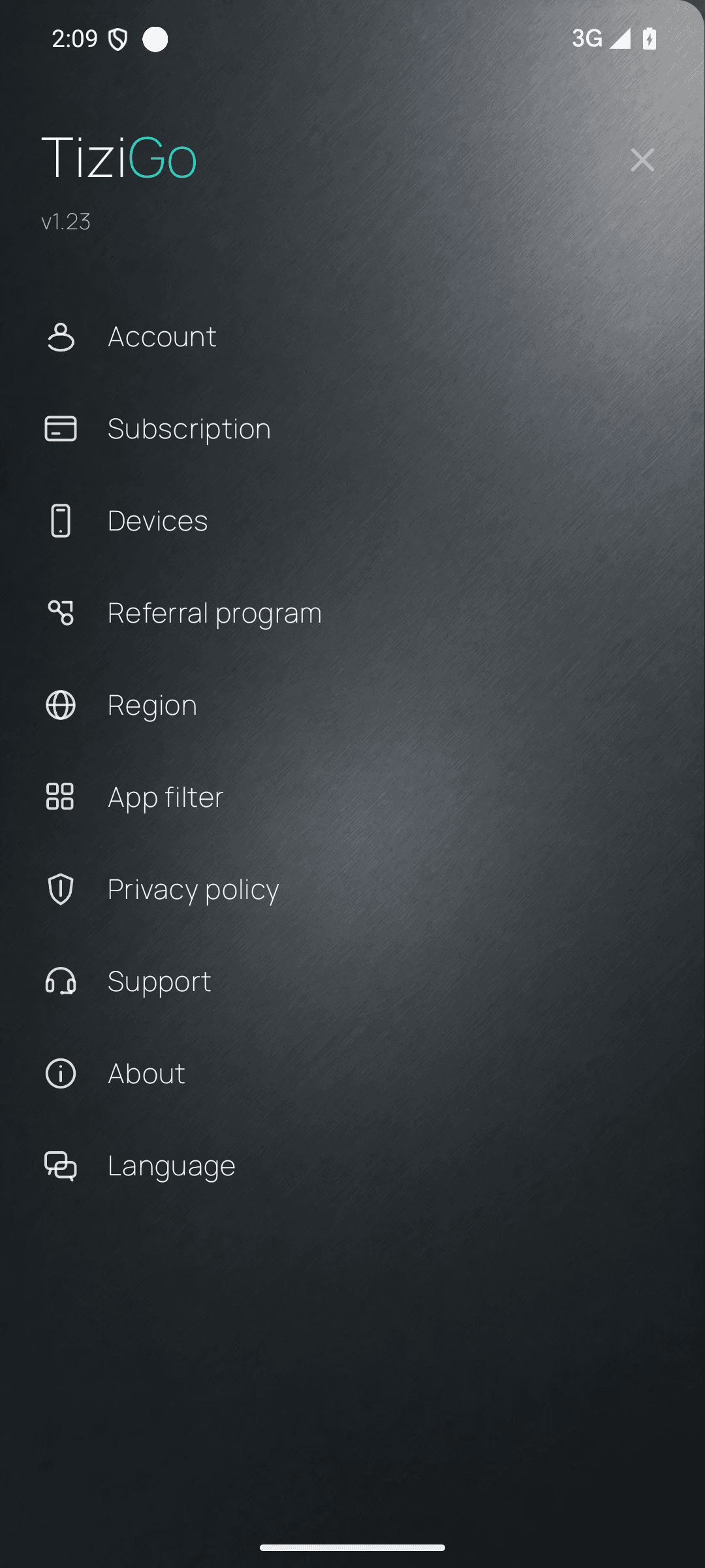 App menu